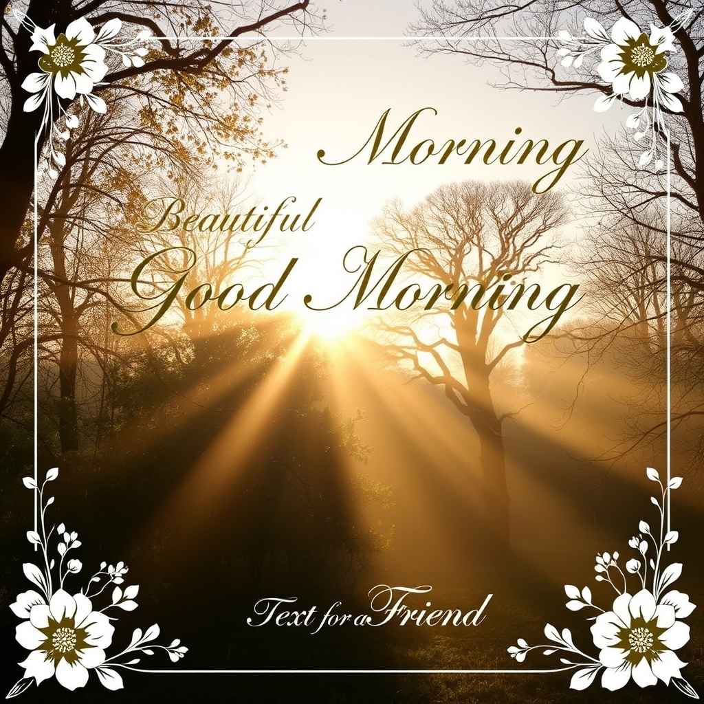 Beautiful Good Morning Text for a Friend