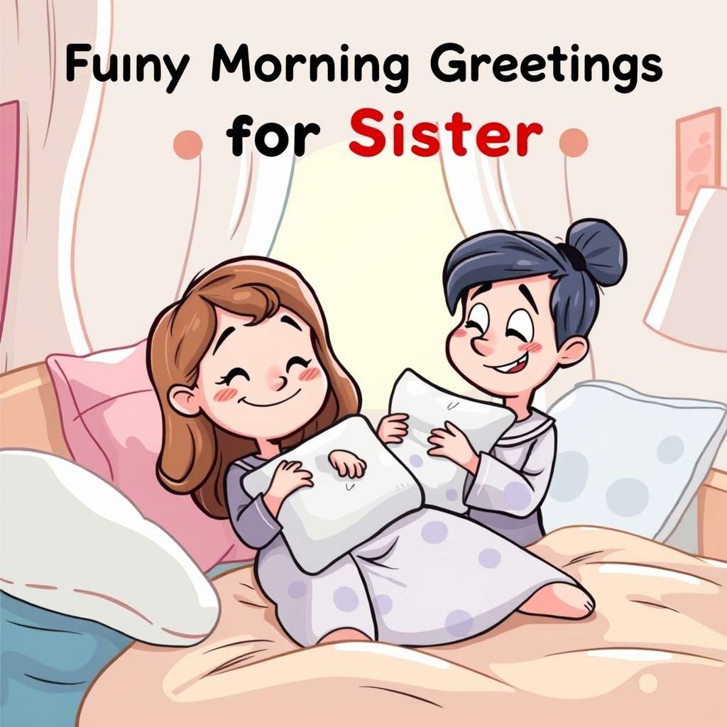 Funny Morning Greetings for Sister