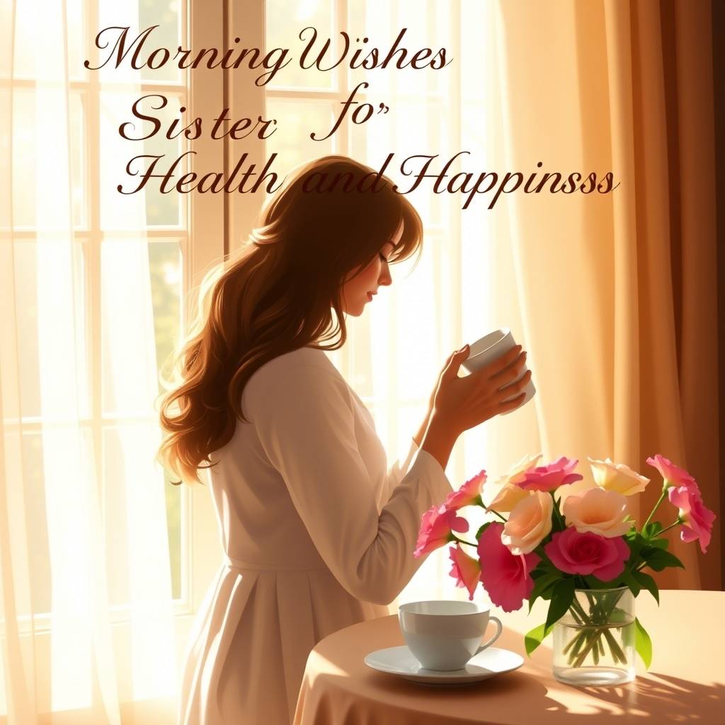 Morning Wishes for Sister’s Health and Happiness