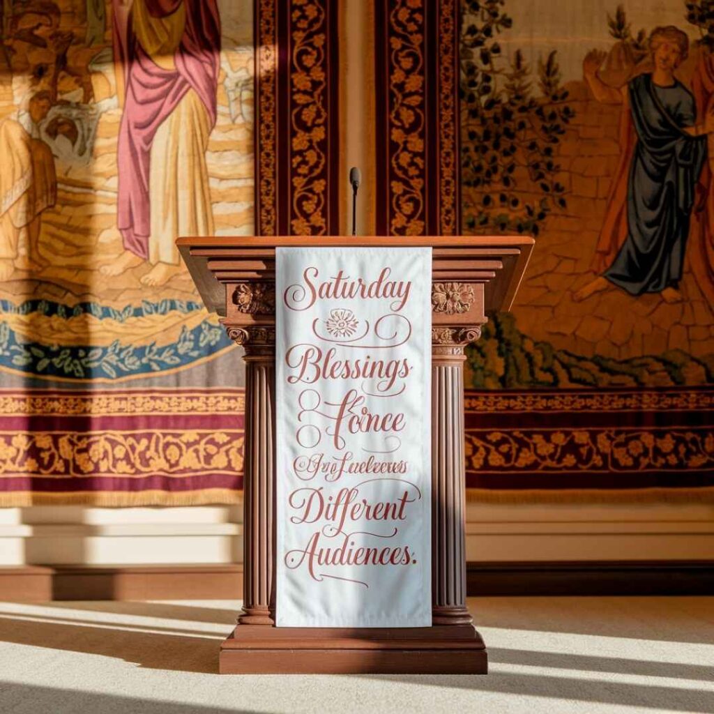Saturday Blessings for Different Audiences